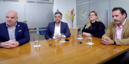Sebastián Del Brutto, presidente de AAPAS; Nicolás Saurit Román, vicepresidente; Martín Caeiro, prosecretario, y Ana Belén Leyva, vocal de la asociación