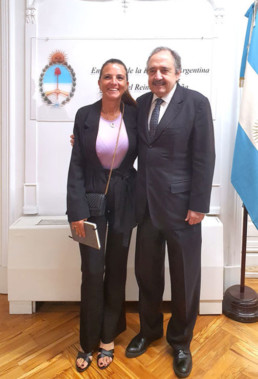 Lorena Garrera, Directora de Allianz Argentina y el Embajador Ricardo Alfonsín