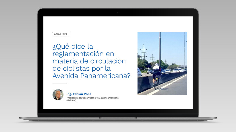 ¿Qué dice la reglamentación en materia de circulación de ciclistas por la Avenida Panamericana?